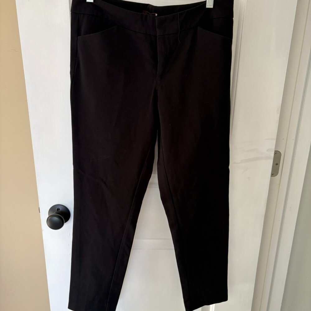 Black ankle cropped dress pants